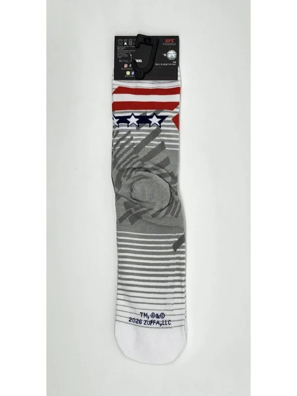 Odd Sox UFC USA Graphic Crew Socks